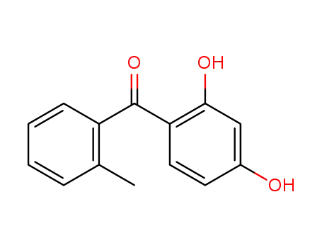 Molecular Structure of 14446-07-2 (Methanone, (2,4-dihydroxyphenyl)(2-methylphenyl)-)