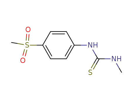 Molecular Structure of 103854-70-2 (<i>N</i>-(4-methanesulfonyl-phenyl)-<i>N</i>'-methyl-thiourea)