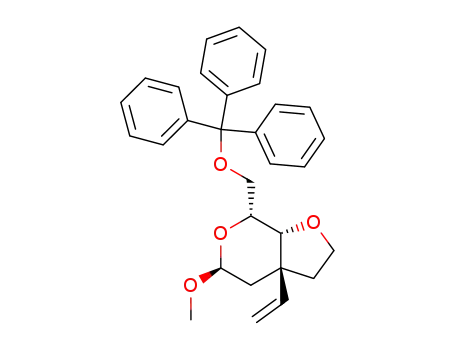 (3aR,5S,7R,7aR)-5-Methoxy-7-trityloxymethyl-3a-vinyl-hexahydro-furo[2,3-c]pyran