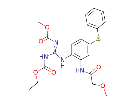 Carbamic acid,
[[(ethoxycarbonyl)amino][[2-[(methoxyacetyl)amino]-4-(phenylthio)phenyl
]amino]methylene]-, methyl ester