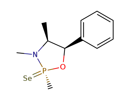 Molecular Structure of 61769-48-0 ((4<i>S</i>)-2,3,4<i>r</i>-trimethyl-5<i>c</i>-phenyl-[1,3,2]oxazaphospholidine 2<i>c</i>-selenide)