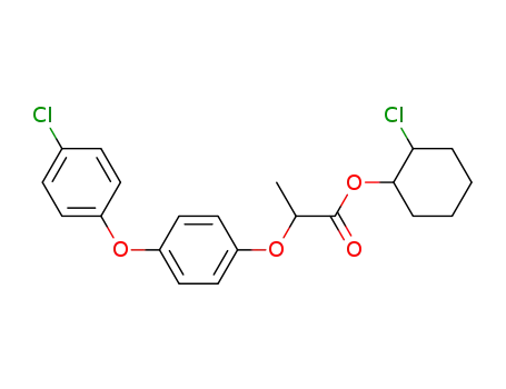 Molecular Structure of 65634-03-9 (Propanoic acid, 2-[4-(4-chlorophenoxy)phenoxy]-, 2-chlorocyclohexyl
ester)