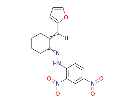 Molecular Structure of 102026-78-8 (2-((Ξ)-furfurylidene)-cyclohexanone-(2,4-dinitro-phenylhydrazone))