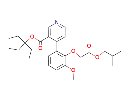 3-Pyridinecarboxylic acid,
4-[3-methoxy-2-[2-(2-methylpropoxy)-2-oxoethoxy]phenyl]-,
1,1-dimethylethyl ester
