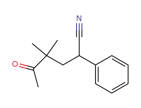 (+/-)-4,4-Dimethyl-5-oxo-2-phenyl-hexansaeure-nitril