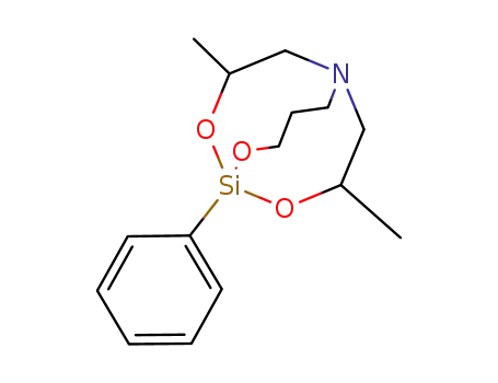 Molecular Structure of 67377-00-8 (2,9,10-Trioxa-6-aza-1-silabicyclo[4.3.3]dodecane,
8,11-dimethyl-1-phenyl-)