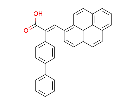 cis-1-<Biphenylyl-(4)>-2-<pyrenyl-(3)>-ethylen-carbonsaeure-(1)