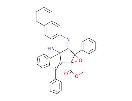 3-benzylidene-1,2-epoxy-1,3a-diphenyl-2,3,3a,4-tetrahydro-1<i>H</i>-benzo[<i>g</i>]cyclopenta[<i>b</i>]quinoxaline-2-carboxylic acid methyl ester