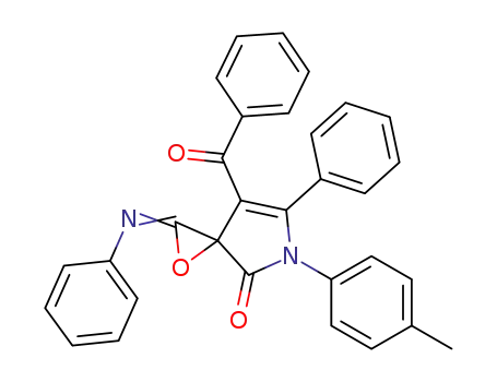 1-Oxa-5-azaspiro[2.4]hept-6-en-4-one,
7-benzoyl-5-(4-methylphenyl)-6-phenyl-2-(phenylimino)-