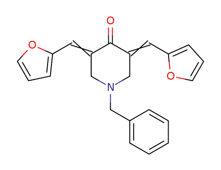 Molecular Structure of 2167-08-0 (1-benzyl-3,5-difurfurylidene-piperidin-4-one)