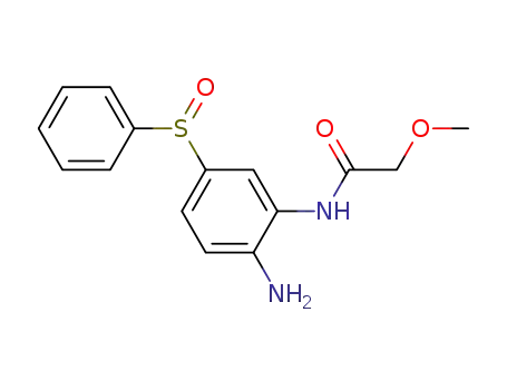 Molecular Structure of 59011-22-2 (N-(2-Amino-5-benzenesulfinyl-phenyl)-2-methoxy-acetamide)