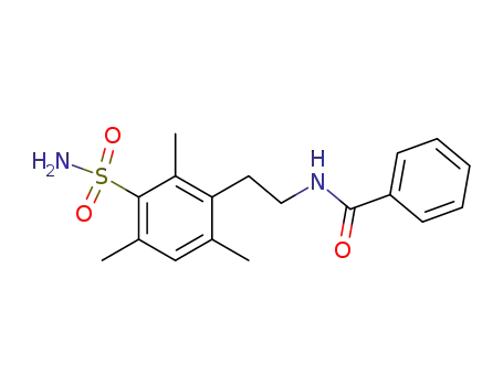 Molecular Structure of 25196-93-4 (N-[2-(2,4,6-Trimethyl-3-sulfamoyl-phenyl)-ethyl]-benzamide)