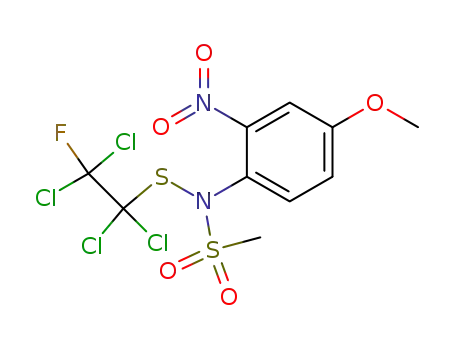 N-(4-Methoxy-2-nitro-phenyl)-N-(1,1,2,2-tetrachloro-2-fluoro-ethylsulfanyl)-methanesulfonamide