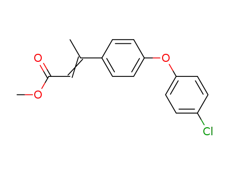 Molecular Structure of 38110-15-5 ((E)-3-[4-(4-Chloro-phenoxy)-phenyl]-but-2-enoic acid methyl ester)