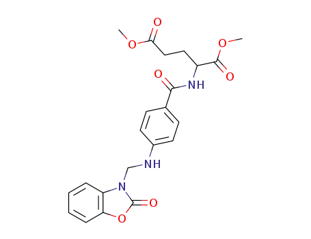 Molecular Structure of 67726-14-1 (L-Glutamic acid,
N-[4-[[(2-oxo-3(2H)-benzoxazolyl)methyl]amino]benzoyl]-, dimethyl ester)