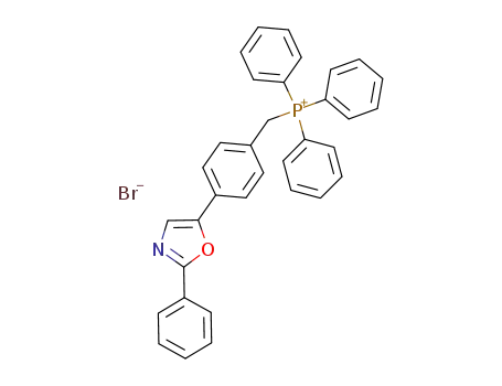 Molecular Structure of 4829-87-2 (Phosphonium, triphenyl[[4-(2-phenyl-5-oxazolyl)phenyl]methyl]-, bromide)
