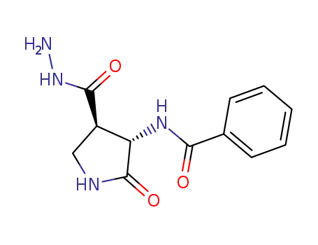 (+/-)-4<i>t</i>-benzoylamino-5-oxo-pyrrolidine-3<i>r</i>-carboxylic acid hydrazide