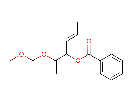 Molecular Structure of 104778-86-1 (1,4-Hexadien-3-ol, 2-(methoxymethoxy)-, benzoate, (E)-)
