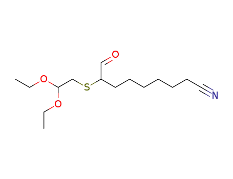 Molecular Structure of 59377-68-3 (Nonanenitrile, 8-[(2,2-diethoxyethyl)thio]-9-oxo-)