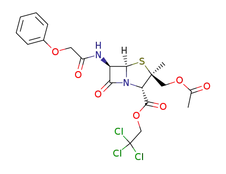 10-acetoxy-6β-(2-phenoxy-acetylamino)-penicillanic acid 2,2,2-trichloro-ethyl ester