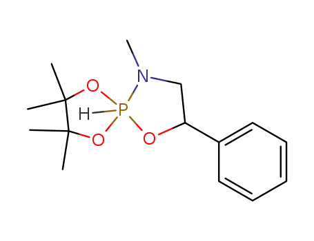 Molecular Structure of 38057-87-3 (2,2,3,3,9-pentamethyl-7-phenyl-1,4,6-trioxa-9-aza-5λ<sup>5</sup>-phospha-spiro[4.4]nonane)