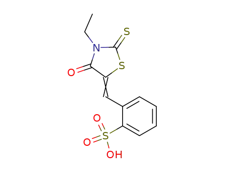 1-{4-oxo-2-tioxo-3-ethyl-thiazolidinylidene-<sup>(5)</sup>-methyl}-benzenesulfonic acid-<sup>(2)</sup>