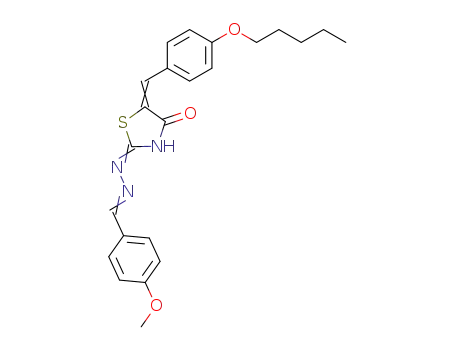 Molecular Structure of 71299-75-7 (4-methoxy-benzaldehyde [4-oxo-5-(4-pentyloxy-benzylidene)-thiazolidin-2-ylidene]-hydrazone)