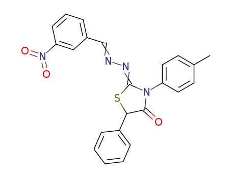 3-nitro-benzaldehyde (4-oxo-5-phenyl-3-<i>p</i>-tolyl-thiazolidin-2-ylidene)-hydrazone