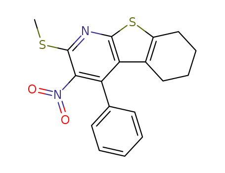 2-methylsulfanyl-3-nitro-4-phenyl-5,6,7,8-tetrahydro-benzo[4,5]thieno[2,3-<i>b</i>]pyridine