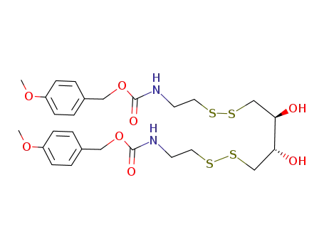 (2-{(2S,3S)-2,3-Dihydroxy-4-[2-(4-methoxy-benzyloxycarbonylamino)-ethyldisulfanyl]-butyldisulfanyl}-ethyl)-carbamic acid 4-methoxy-benzyl ester