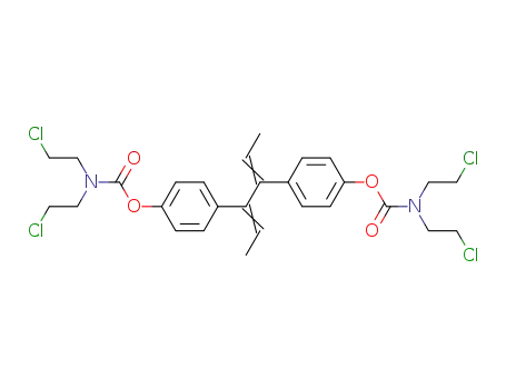 Carbamic acid, bis(2-chloroethyl)-,
4,4'-(1,2-diethylidene-1,2-ethanediyl)di-4,1-phenylene ester