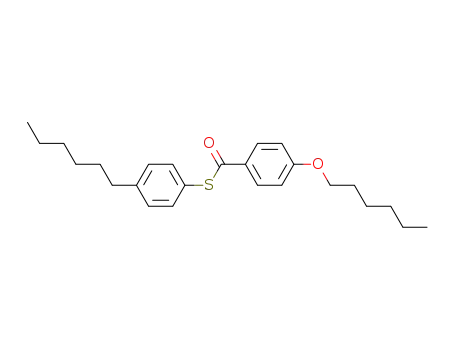 Molecular Structure of 64409-02-5 (Benzenecarbothioic acid, 4-(hexyloxy)-, S-(4-hexylphenyl) ester)