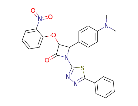 4-(4-dimethylamino-phenyl)-3-(2-nitro-phenoxy)-1-(5-phenyl-[1,3,4]thiadiazol-2-yl)-azetidin-2-one