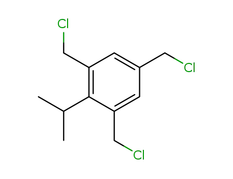 Molecular Structure of 61099-17-0 (Benzene, 1,3,5-tris(chloromethyl)-2-(1-methylethyl)-)
