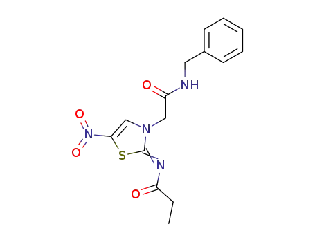 <i>N</i>-benzyl-2-(5-nitro-2-propionylimino-thiazol-3-yl)-acetamide