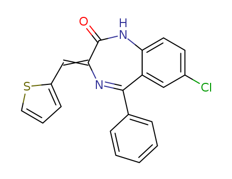 2H-1,4-Benzodiazepin-2-one,  7-chloro-1,3-dihydro-5-phenyl-3-(2-thienylmethylene)-