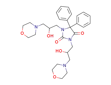 1,3-bis-(2-hydroxy-3-morpholin-4-yl-propyl)-5,5-diphenyl-imidazolidine-2,4-dione