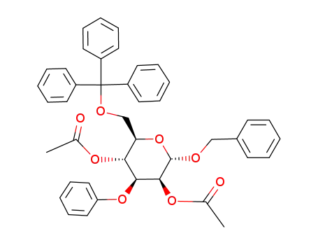 Benzyl 3-O-phenyl-6-O-trityl-α-D-mannopyranoside-2,4-diacetate