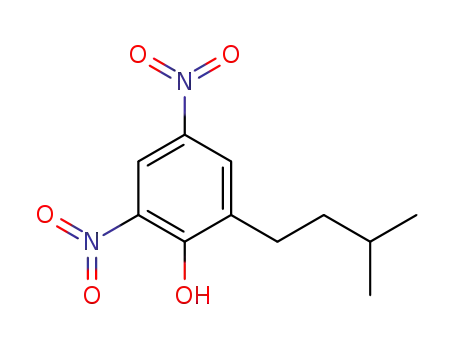 Molecular Structure of 143999-39-7 (Phenol, 2-(3-methylbutyl)-4,6-dinitro-)