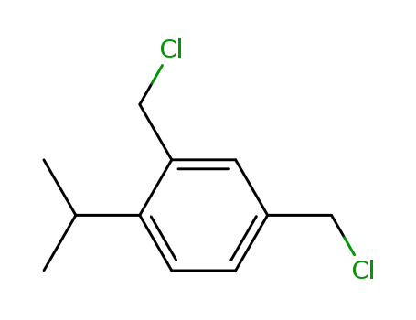 Molecular Structure of 61099-14-7 (Benzene, 2,4-bis(chloromethyl)-1-(1-methylethyl)-)