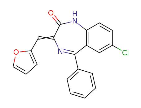 7-chloro-3-furfurylidene-5-phenyl-1,3-dihydro-benzo[<i>e</i>][1,4]diazepin-2-one