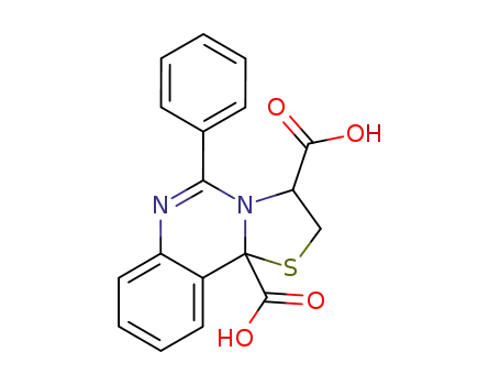 5-phenyl-2,3-dihydro-thiazolo[3,2-<i>c</i>]quinazoline-3,10b-dicarboxylic acid