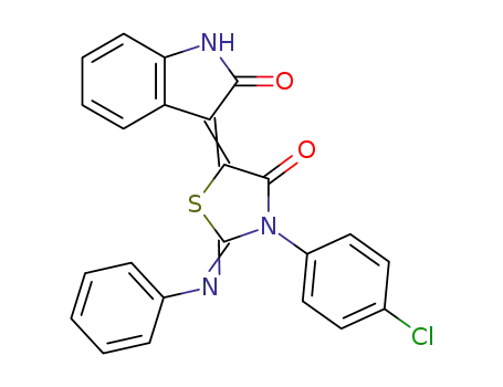 3-[3-(4-chloro-phenyl)-4-oxo-2-phenylimino-thiazolidin-5-ylidene]-1,3-dihydro-indol-2-one