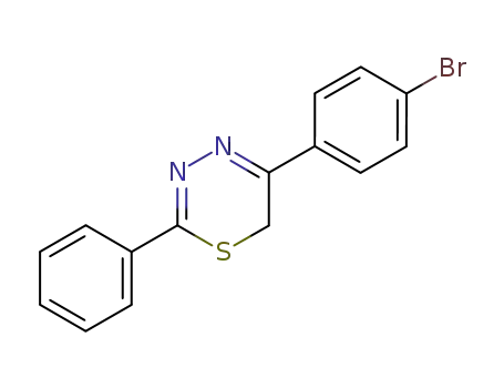 Molecular Structure of 62625-60-9 (6H-1,3,4-Thiadiazine, 5-(4-bromophenyl)-2-phenyl-)
