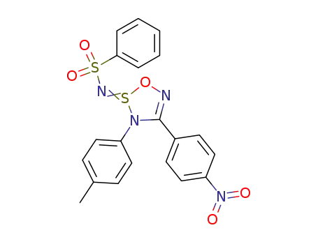 2-benzenesulfonylimino-4-(4-nitro-phenyl)-3-<i>p</i>-tolyl-2,3-dihydro-2λ<sup>4</sup>-[1,2,3,5]oxathiadiazole