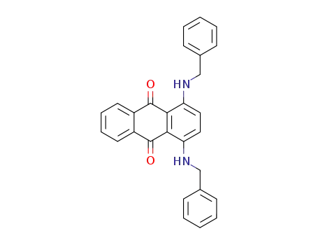 Molecular Structure of 2478-79-7 (9,10-Anthracenedione, 1,4-bis[(phenylmethyl)amino]-)