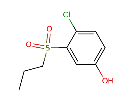 Molecular Structure of 49829-01-8 (4-Chloro-3-(propane-1-sulfonyl)-phenol)