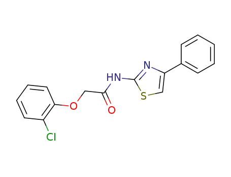 Molecular Structure of 72192-37-1 (Acetamide, 2-(2-chlorophenoxy)-N-(4-phenyl-2-thiazolyl)-)