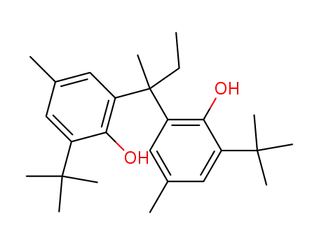 Molecular Structure of 35958-41-9 (Phenol, 2,2'-(1-methylpropylidene)bis[6-(1,1-dimethylethyl)-4-methyl-)