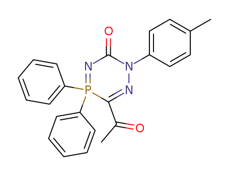6-acetyl-5,5-diphenyl-2-<i>p</i>-tolyl-2<i>H</i>-5λ<sup>5</sup>-[1,2,4,5]triazaphosphinin-3-one